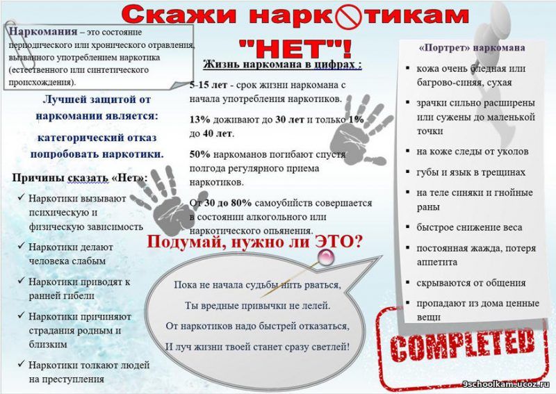 нет наркотикам