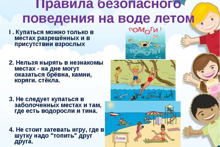 Безопасное поведение на воде летом