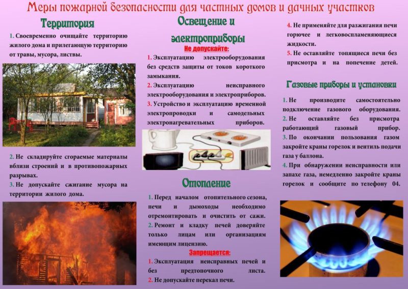 Меры пожарной безопасности для частных домов и дач