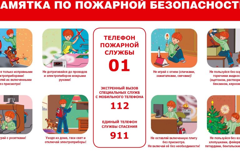 памятка по пожарной безопасности